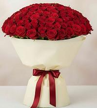 Букет 101 Красная роза Милано в Заозерном