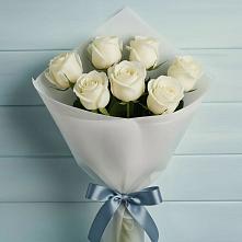 Букет 7 Белых роз Эдлесс Лав #REPLACE_PRED# Заозерном