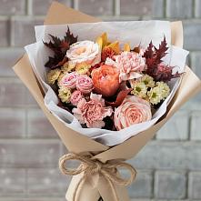 Букет цветов из:  Гвоздики, Хризантемы и Розы в Заозерном