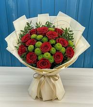 Букет цветов из:  Розы и Хризантемы в Заозерном