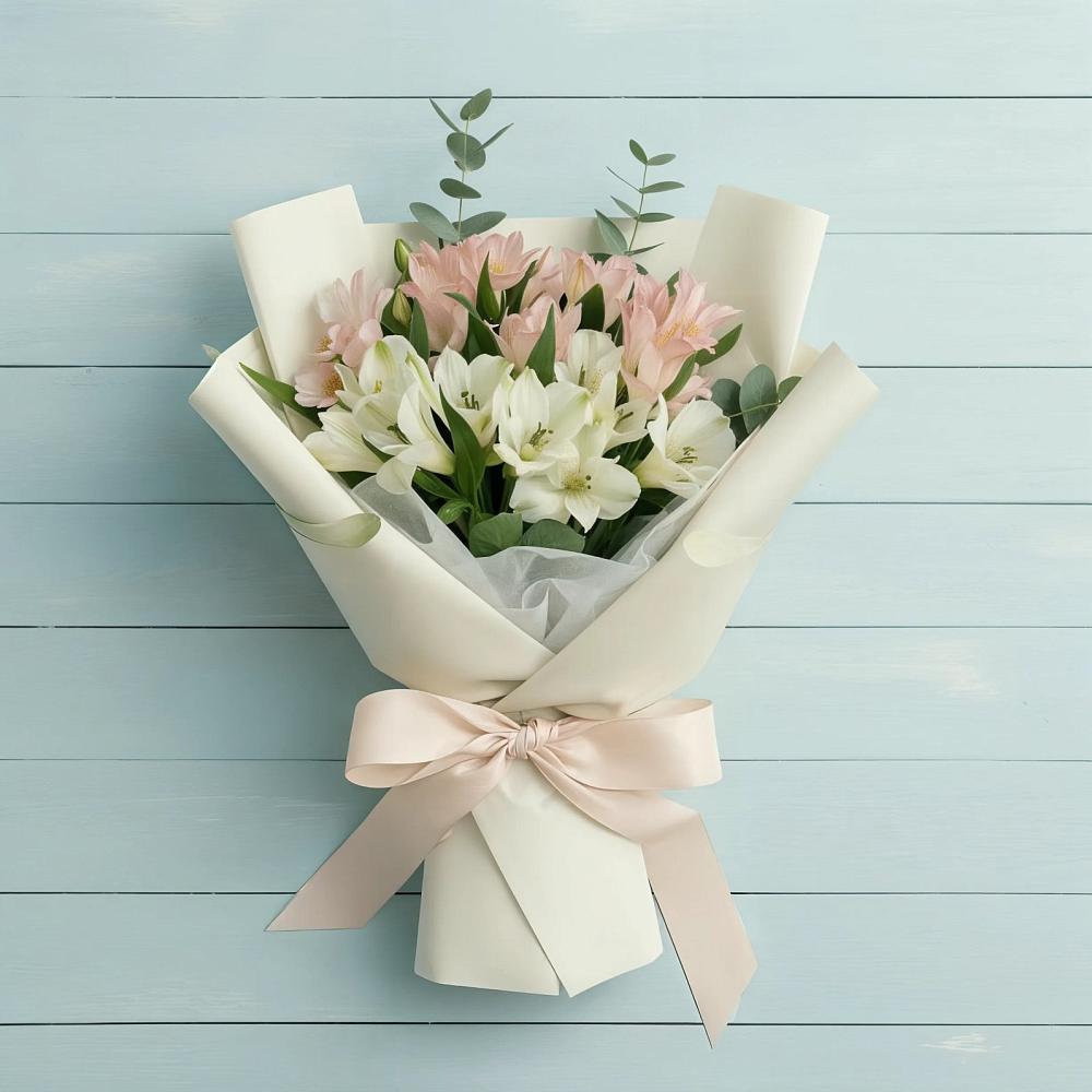 Букет цветов из: Альстромерии в Заозерном