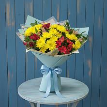 Букет цветов из:  Альстромерии и Хризантемы #REPLACE_PRED# Заозерном
