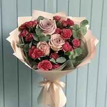 Букет цветов из:  Гвоздики и Розы в Заозерном