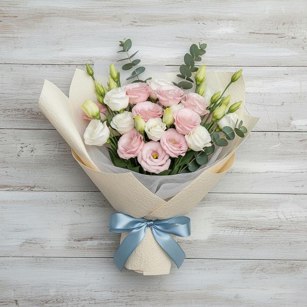 Букет цветов из: Лизиантусы в Заозерном